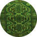 Machine Washable Persian Green Traditional Area Rugs, wshtr1541grn