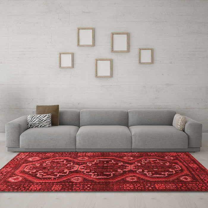Traditional Red Washable Rugs