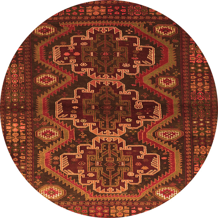 Square Persian Orange Traditional Rug, tr1541org