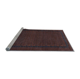 Sideview of Machine Washable Persian Light Blue Traditional Rug, wshtr1542lblu