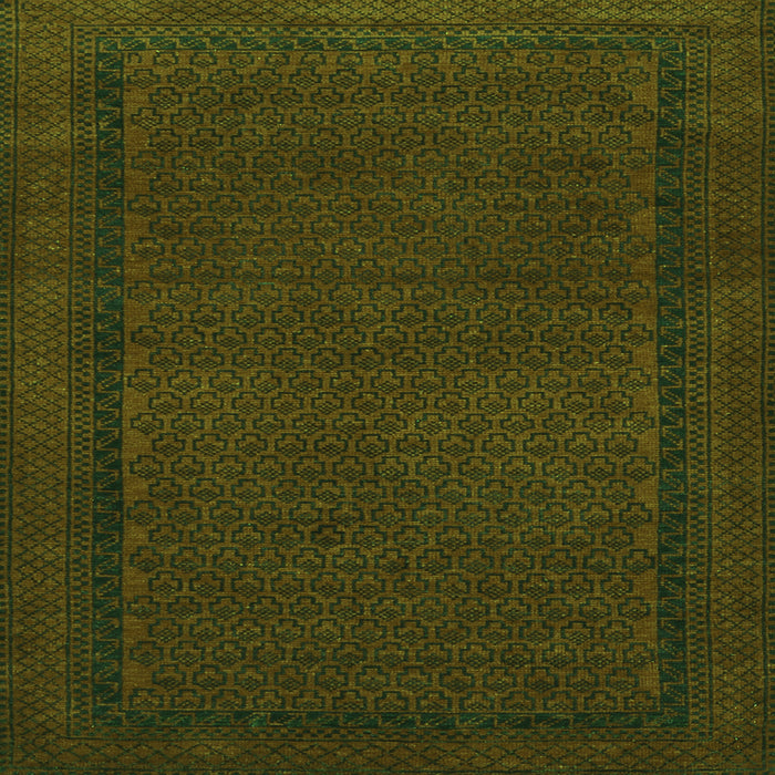 Round Machine Washable Persian Green Traditional Area Rugs, wshtr1542grn