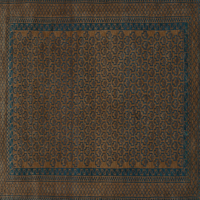 Square Persian Turquoise Traditional Rug, tr1542turq