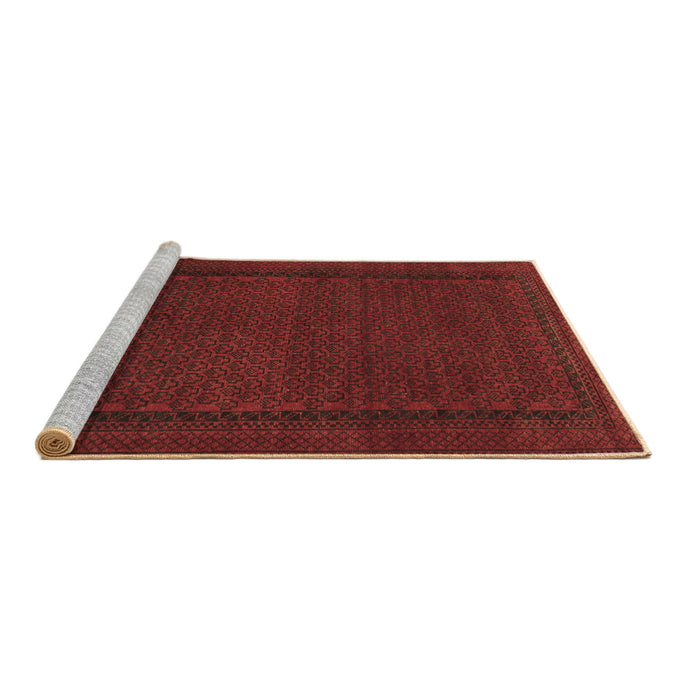 Sideview of Machine Washable Persian Brown Traditional Rug, wshtr1542brn