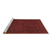 Sideview of Machine Washable Persian Brown Traditional Rug, wshtr1542brn