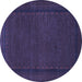 Round Machine Washable Persian Blue Traditional Rug, wshtr1542blu