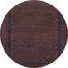 Round Persian Light Blue Traditional Rug, tr1542lblu