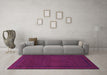 Machine Washable Persian Purple Traditional Area Rugs in a Living Room, wshtr1542pur