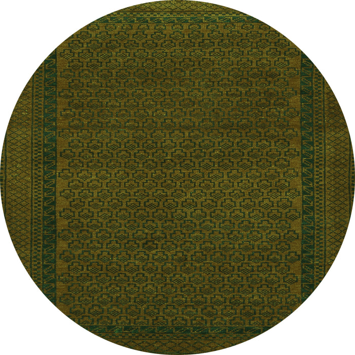 Square Persian Green Traditional Rug, tr1542grn