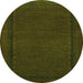 Square Persian Green Traditional Rug, tr1542grn
