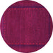 Round Persian Pink Traditional Rug, tr1542pnk