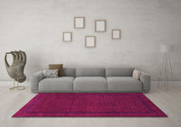 Machine Washable Persian Pink Traditional Rug, wshtr1542pnk