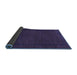Sideview of Persian Blue Traditional Rug, tr1542blu