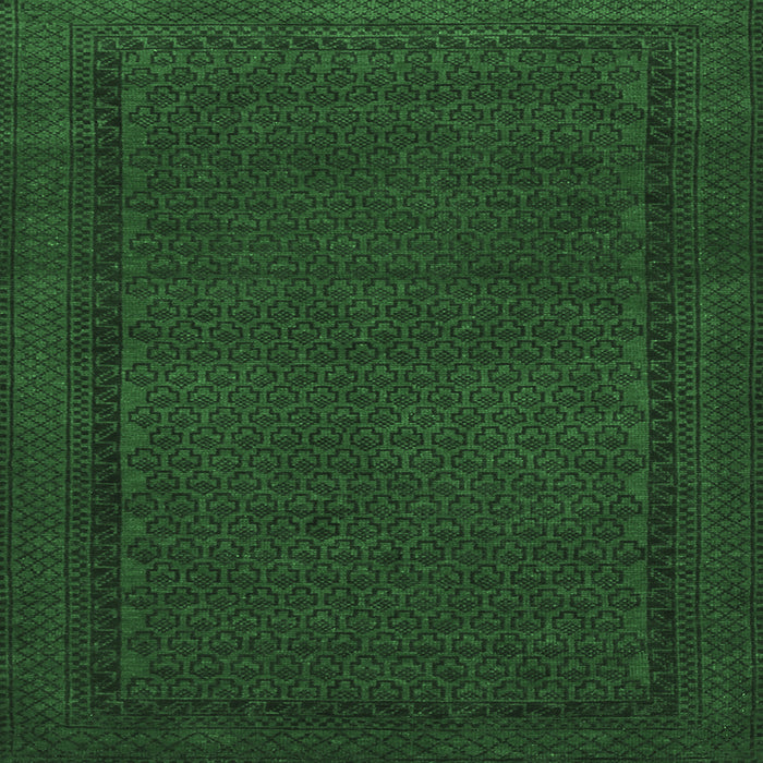 Square Machine Washable Persian Emerald Green Traditional Area Rugs, wshtr1542emgrn