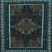 Square Persian Light Blue Traditional Rug, tr1543lblu