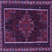 Square Machine Washable Persian Purple Traditional Area Rugs, wshtr1543pur