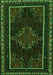 Serging Thickness of Machine Washable Persian Green Traditional Area Rugs, wshtr1543grn