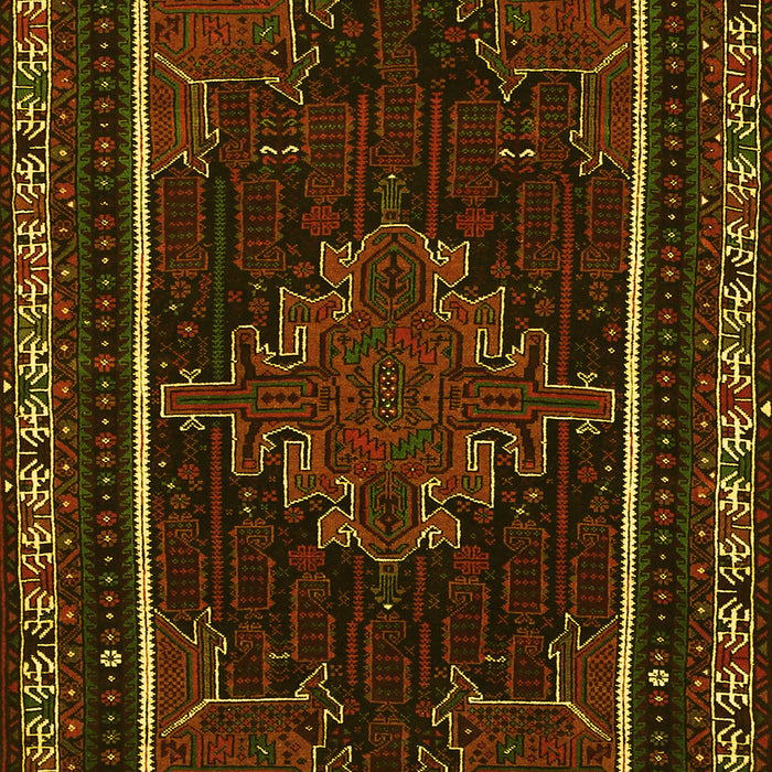 Machine Washable Persian Yellow Traditional Rug, wshtr1543yw