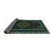 Sideview of Persian Turquoise Traditional Rug, tr1543turq