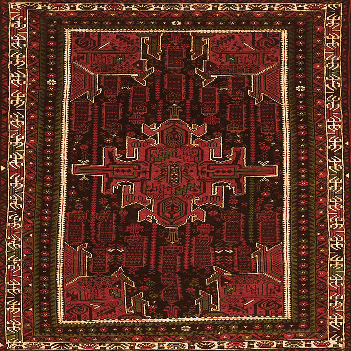 Serging Thickness of Persian Orange Traditional Rug, tr1543org