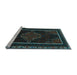 Sideview of Machine Washable Persian Light Blue Traditional Rug, wshtr1543lblu