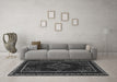 Machine Washable Persian Gray Traditional Rug in a Living Room,, wshtr1543gry