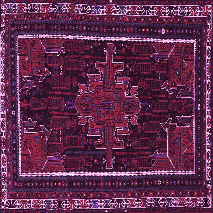 Square Machine Washable Persian Pink Traditional Rug, wshtr1543pnk