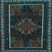 Square Machine Washable Persian Light Blue Traditional Rug, wshtr1543lblu