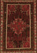 Serging Thickness of Machine Washable Persian Orange Traditional Area Rugs, wshtr1543org