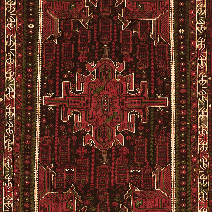 Serging Thickness of Machine Washable Persian Orange Traditional Area Rugs, wshtr1543org