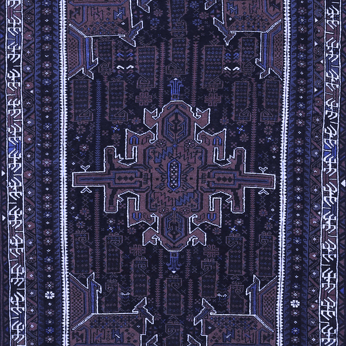 Machine Washable Persian Blue Traditional Rug, wshtr1543blu
