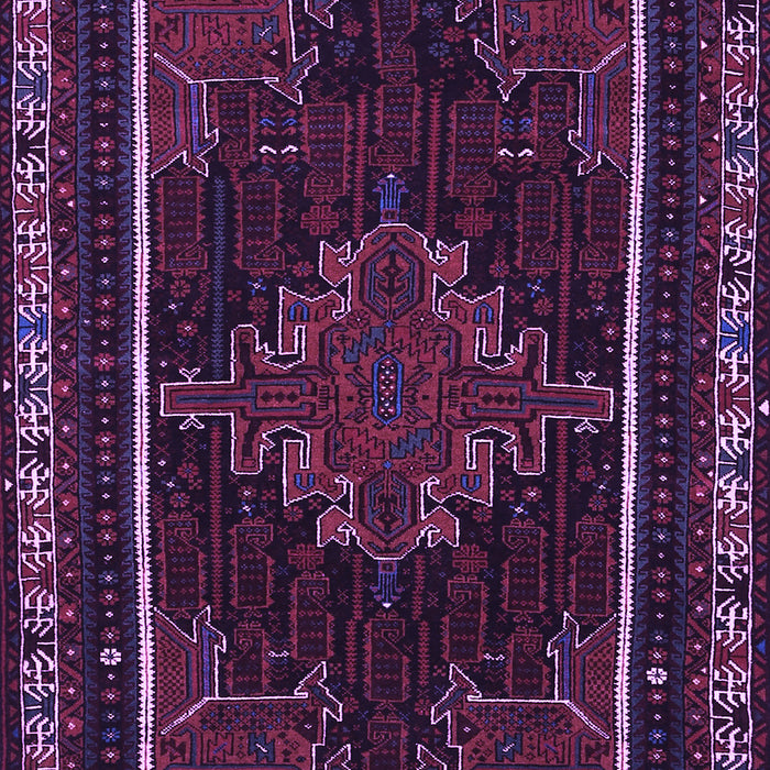Machine Washable Persian Purple Traditional Area Rugs, wshtr1543pur