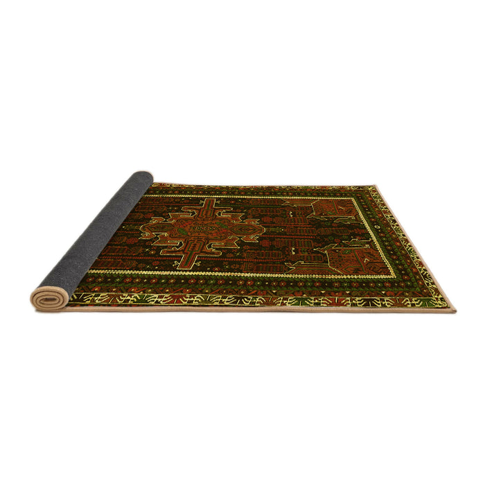 Sideview of Persian Yellow Traditional Rug, tr1543yw