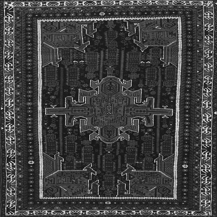 Serging Thickness of Persian Gray Traditional Rug, tr1543gry