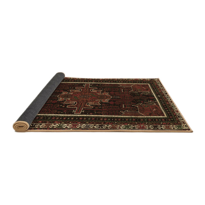 Sideview of Persian Brown Traditional Rug, tr1543brn