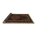 Sideview of Persian Brown Traditional Rug, tr1543brn