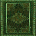 Serging Thickness of Persian Green Traditional Rug, tr1543grn
