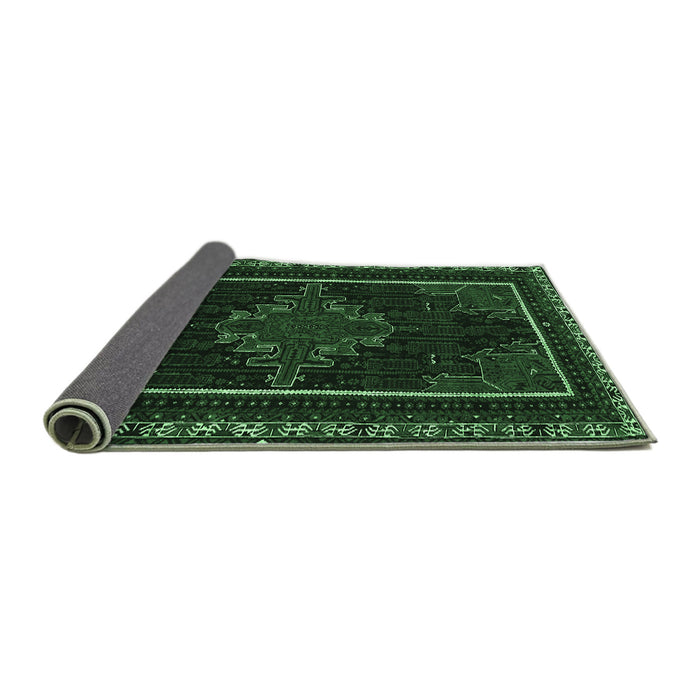 Sideview of Persian Emerald Green Traditional Rug, tr1543emgrn