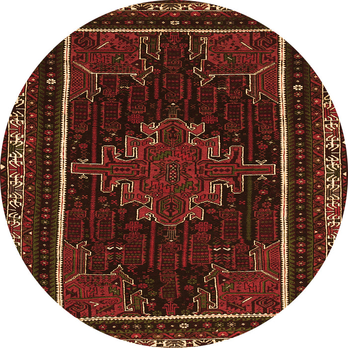 Square Persian Orange Traditional Rug, tr1543org