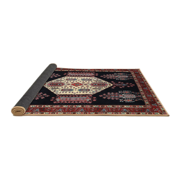 Sideview of Traditional Mauve Taupe Purple Persian Rug, tr1544