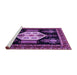 Sideview of Machine Washable Persian Purple Traditional Area Rugs, wshtr1544pur