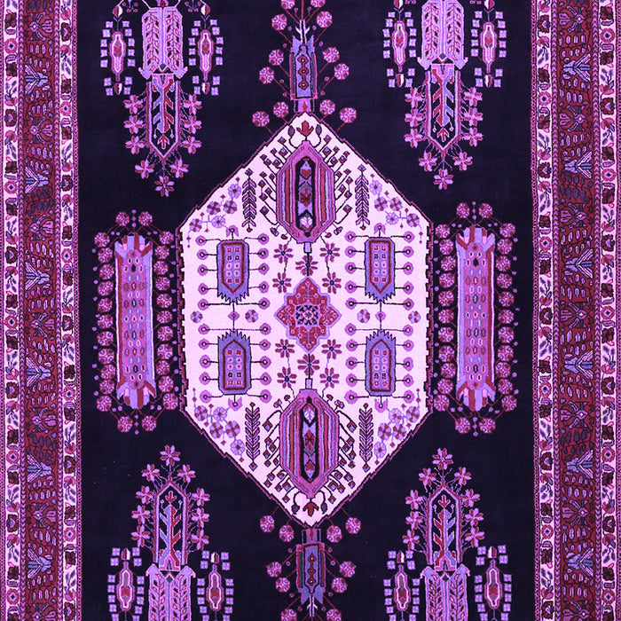 Machine Washable Persian Purple Traditional Area Rugs, wshtr1544pur