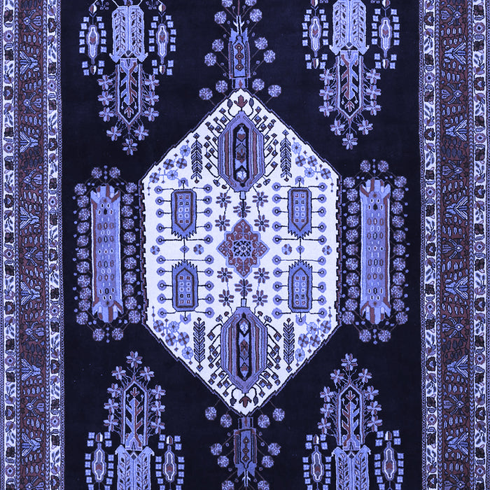 Machine Washable Persian Blue Traditional Rug, wshtr1544blu