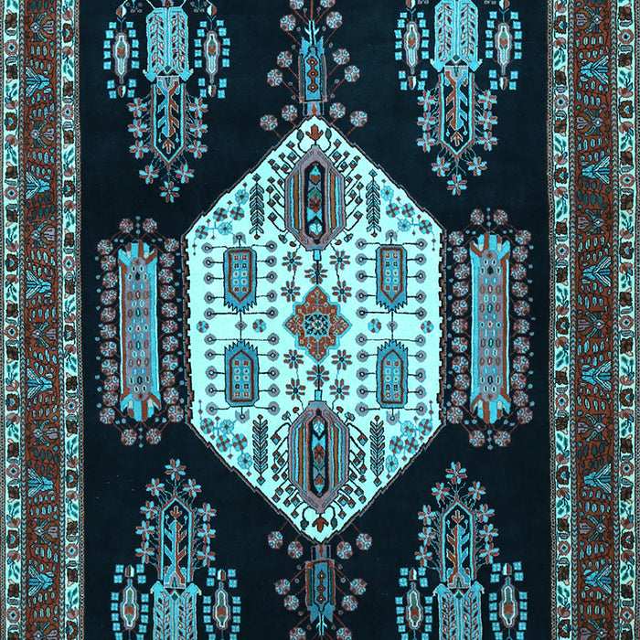 Machine Washable Persian Light Blue Traditional Rug, wshtr1544lblu