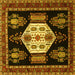 Square Persian Yellow Traditional Rug, tr1544yw