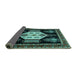 Sideview of Persian Turquoise Traditional Rug, tr1544turq