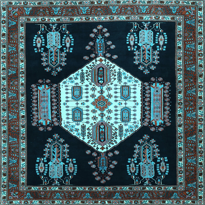 Square Persian Light Blue Traditional Rug, tr1544lblu