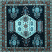 Square Persian Light Blue Traditional Rug, tr1544lblu