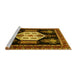 Sideview of Machine Washable Persian Yellow Traditional Rug, wshtr1544yw