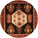 Machine Washable Persian Orange Traditional Area Rugs, wshtr1544org