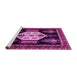 Sideview of Machine Washable Persian Pink Traditional Rug, wshtr1544pnk